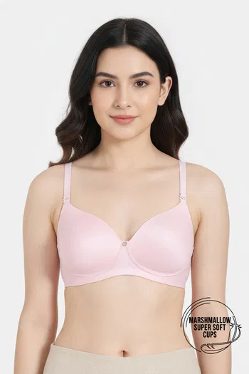 Buy Zivame Marshmallow Padded Non Wired 3/4Th Coverage T-Shirt - Mary Rose